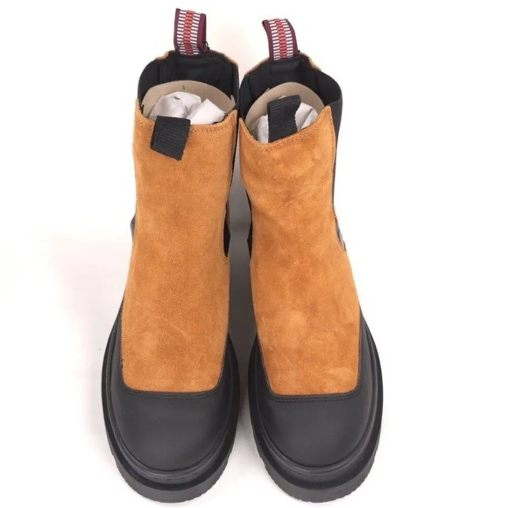 NWB SCOTCH & SODA Aubri Chelsea Boot Leather Suede Cognac Size 39 Women 25751275